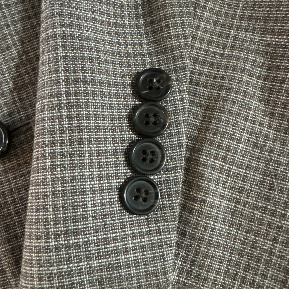 LRL Ralph Lauren Brown Tweed Weave Plaid Blazer Sport Coat Jacket 46L Black Labe - Picture 2 of 12